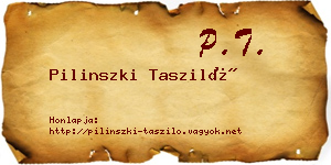Pilinszki Tasziló névjegykártya